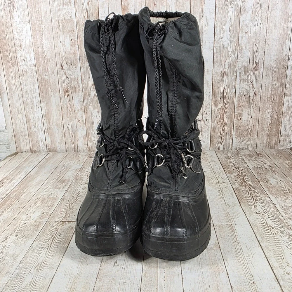 Sorel Snowlion Women's Black Insulated Winter Snow‎ Boots Size 6